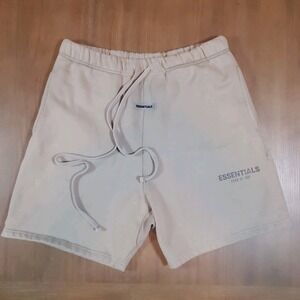 Fear Of God Essentials Men's L Tan Sweatshorts Drawstring